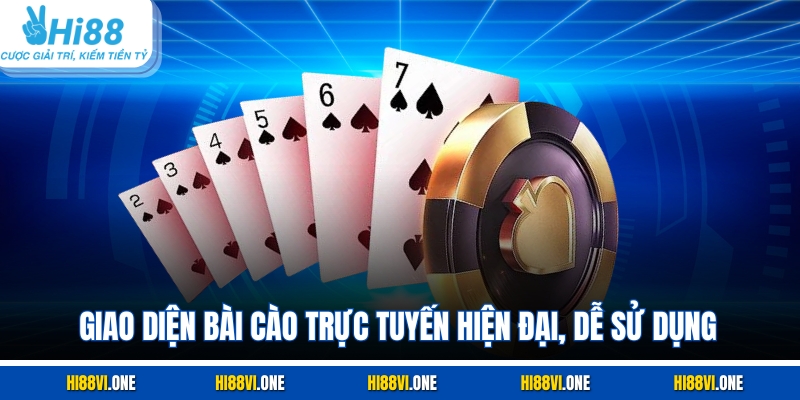 Giao diện bài cào trực tuyến hiện đại, dễ sử dụng