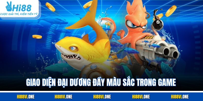 Giao diện đại dương đầy màu sắc trong game